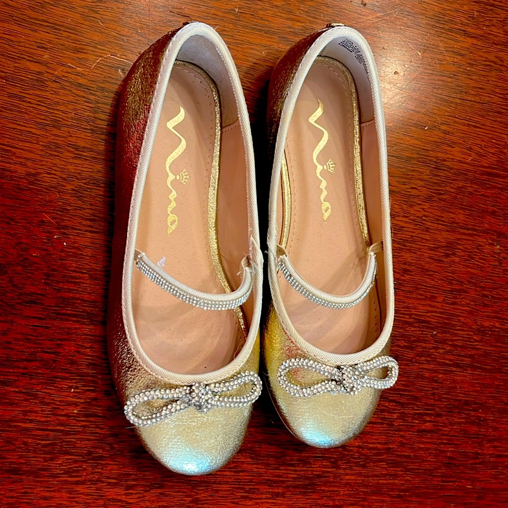 Girls Nina gold shoes